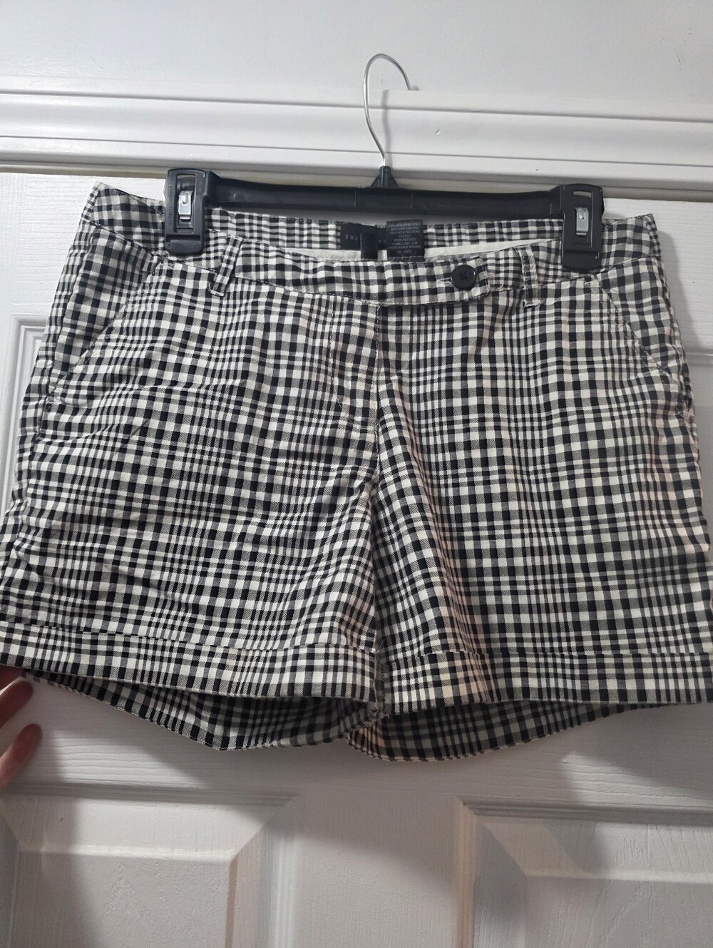 The Limited Black and White Gingham Shorts